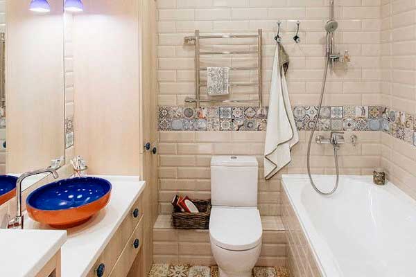 Дизайн ванной комнаты с туалетом