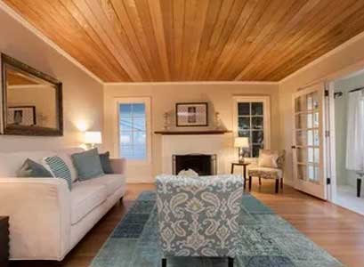 Потолок в деревянном доме