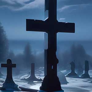 Крест на кладбище